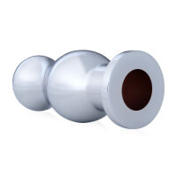 Ocelový anální kolík 3,1 cm s otvorem anal plug - 71436274 - 4