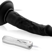 ZAHNUTÝ VIBRÁTOR Z UMĚLÉ KŮŽE CYBERSKIN, 10 SEX FUNKCÍ - 72741194 - 2