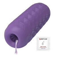 Fialový gelový masturbátor s masážními kuličkami - 71968524 - 4