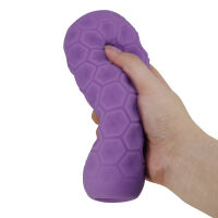 Fialový gelový masturbátor s masážními kuličkami - 71968524 - 5