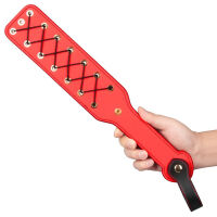 Rebellion masivní černá plácačka BDSM se šněrováním 38 cm - 72142572 - 6