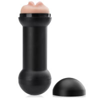 OBOUSTRANNÝ MASTURBÁTOR V TUBĚ - VÁŠNIVÁ ÚSTA A VLHKÁ ŠTĚRBINKA  - 77765112 - 4