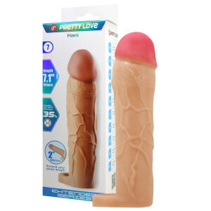 Tělový realistický návlek na penis pro zvětšení o +5 cm - 73833366