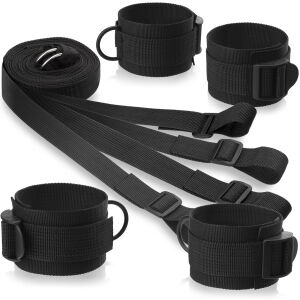 BDSM bondage set – pouta na ruce a nohy s popruhy - 77694644