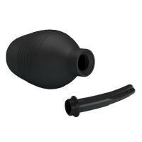 Černý intimní irigátor s balónkem pro anální sex a klystýr 310 ml - 74021258 - 4
