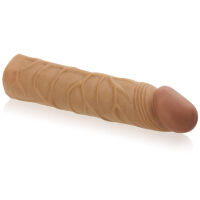 NÁVLEK Z KŮŽE CYBERSKIN PRODLUŽUJÍCÍ ZVĚTŠUJÍCÍ OBJEM PENISU REALISTICKÝ TVAR HNĚDÁ BARVA- 74720601 - 3