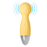 Žlutý mini masážní wand 12 funkcí vodotěsný 14 cm - 78419081 - 4