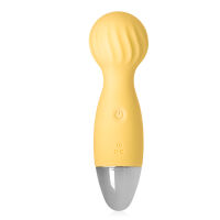 Žlutý mini masážní wand 12 funkcí vodotěsný 14 cm - 78419081 - 2