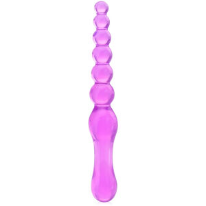 OBOUSTRANNÉ ANÁLNÍ DILDO KULIČKOVÁ SONDA ANAL PLUG GELOVÝ DONG  - 77643916