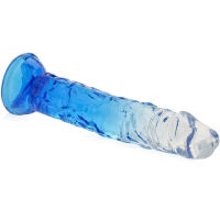 PRUŽNÉ GELOVÉ DILDO 17 cm DVOUBAREVNÝ UMĚLÝ PENIS - 71876786 - 2