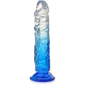 PRUŽNÉ GELOVÉ DILDO 17 cm DVOUBAREVNÝ UMĚLÝ PENIS - 71876786