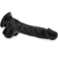 Realistický umělý penis dlouhé dildo černé 17,5 cm - 73834446 - 2