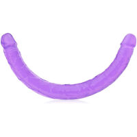DOUBLE DONG DVOJITÝ PENIS DVOUSTRANNÉ DILDO KE DVOJITÉ PENETRACI  FIALOVÁ BARVA- 77480047 - 2