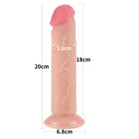 Dildo 20 cm, superrealistický penis s pohyblivou kůží - 79854647 - 4