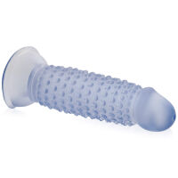 Gelový umělý penis s výstupky pro super stimulaci 13 cm - 72653394 - 2