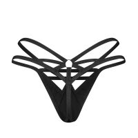 Obsessive Keira Lise Thong stringy černé spodní prádlo - 70584721 - 5