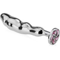 KOVOVÉ ANÁLNÍ DILDO OZDOBNÝ KOLÍK ANAL PLUG  - 77222297 - 2