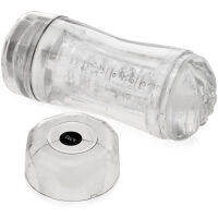 DVOUSTRANNÝ MASTURBÁTOR V TRUBICIS EFEKTEM SÁNÍ - UMĚLÁ VAGÍNA + ANUS  - 74654060 - 2