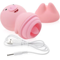 MASAŽÉR KLITORISU STIMULÁTOR PRASÁTKO VIBRÁTOR ORGASMOVÝ JAZÝČEK - 6 FUNKCÍ  - 72721183 - 4