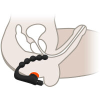 VIBRUJÍCÍ MASAŽÉR PROSTATY A HRÁZE PRUŽNÁ KONCOVKA VÝSTUPKY - 79609709 - 3