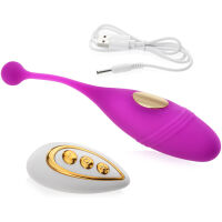 VODĚODOLNÉ VAGINÁLNĚ-ANÁLNÍ VAJÍČKO NA DÁLKOVÉ OVLÁDÁNÍ - 10 SEX FUNKCÍ FIALOVÁ BARVA - 76904057 - 2