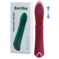 Silikonový teleskopický vibrátor posuvný 10 programů červený - 77691141 - 2