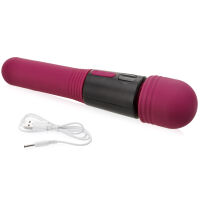 VYHŘÍVANÝ  DO 42ºC VIBRÁTOR WAND OBOUSTRANNÝ MASAŽÉR PRO PENETRACI A MASÁŽ - 74195148 - 2