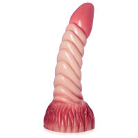 Silikonové dildo 22 cm monster penis fantasy penetrující spirála - 79141428 - 2