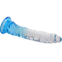 GELOVÉ DILDO ELASTICKÝ PENIS S PŘÍSAVKOU  20 cm - 74489284 - 2
