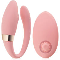 VIBRÁTOR PRO PÁRY MASAŽÉR S OVLADAČEM K POUŽITÍ PŘI SEXU - 10 SEX FUNKCÍ  - 74787446 - 2