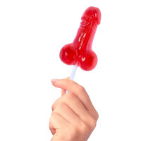 Jahodové lízátko ve tvaru penisu vtipný dárek - 79004799 - 3