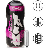 VIBRUJÍCÍ MASTURBÁTOR - S FUNKCÍ SÁNÍ - ŠŤAVNATÁ VAGÍNA V TUBĚ + GEL  - 73178382 - 6