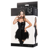 Glossy Elisia Wetlook smyslné černé šaty s korzetem - 73674616 - 3