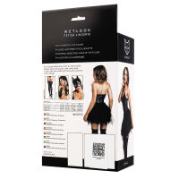 Glossy Elisia Wetlook smyslné černé šaty s korzetem - 73674616 - 2