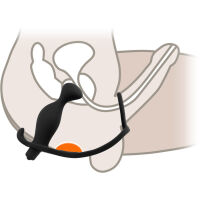 TVAROVANÝ ANÁLNÍ KOLÍK MASAŽÉR PROSTATY SE DVĚMA KROUŽKY A MASÁŽNÍ KONCOVKOU - 55163708 - 4