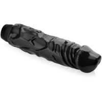 VELKÝ GELOVÝ VIBRÁTOR, PENIS DOKONALE VYPLŇUJÍCÍ VAGÍNU, SEX POMŮCKA K MASTURBACI ČERNÁ BARVA - 79590379 - 2