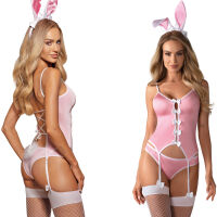 Obsessive růžový kostým králíčka s ušima a ocáskem Bunny - 73593867 - 5