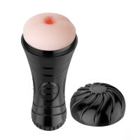 Realistická umělá vagína v černé tubě anus - 74629671 - 5
