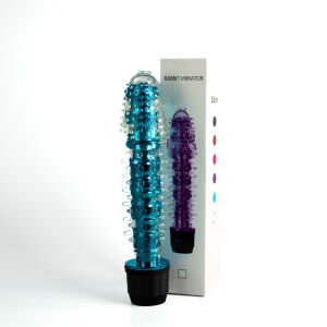 Gelový vibrátor s masážními bodlinkami 18 cm - 72007200