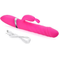 POSUVNÝ VIBRÁTOR S KRÁLÍČKEM NA KLITORIS - FUNKCE NAHŘÍVÁNÍ DO  48°C - 71685375 - 2