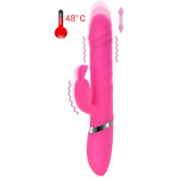 POSUVNÝ VIBRÁTOR S KRÁLÍČKEM NA KLITORIS - FUNKCE NAHŘÍVÁNÍ DO  48°C - 71685375 - 3