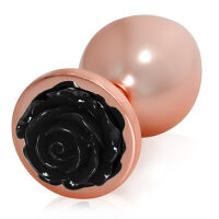 Smyslný anální kolík s černou růží Evil Rose 9 cm - 79251909 - 6