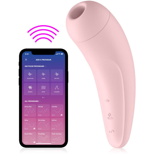 SATISFYER CURVY 2+ - SACÍ A VIBRUJÍCÍ MASAŽÉR KLITORISU OVLÁDANÝ Z APLIKACE - 73388995