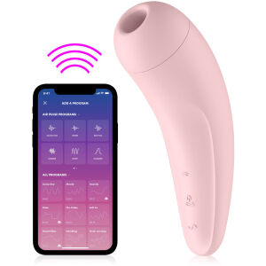 SATISFYER CURVY 2+ - SACÍ A VIBRUJÍCÍ MASAŽÉR KLITORISU OVLÁDANÝ Z APLIKACE - 73388995