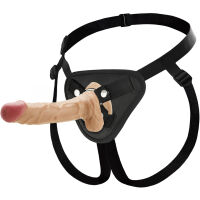 STRAP-ON S VELKÝM, REALISTICKÝM PENISEM - PÁS NA BOKY S ŽILNATÝM DILDEM  - 74548910 - 4