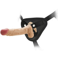 STRAP-ON S VELKÝM, REALISTICKÝM PENISEM - PÁS NA BOKY S ŽILNATÝM DILDEM  - 74548910 - 3