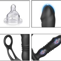 DUÁLNÍ POSUVNÝ MASAŽÉR PROSTATY S EREKČNÍM KROUŽKEM 12 FUNKCÍ + TURBO - 73024058 - 5
