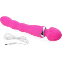 VÝKONNÝ MASAŽÉR + VIBRÁTOR 2V1 - 36 FUNKCÍ - DO VAGÍNY ANUSU, NA KLITORIS I BRADAVKY - 79370596 - 2