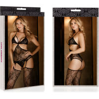 FRIVOLNÍ BODYSTOCKING, OKOUZLUJÍCÍ ŽAKÁROVÝ VZOR - 75020031 - 3