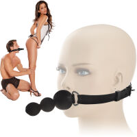 SILIKONOVÝ ROUBÍK BDSM KULIČKOVÉ DILDO STRAP-ON 2V1 - 79026555 - 6